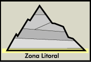 Esquema de los diferentes pisos de vegetacin presentes en Canarias. Se destaca la Zona Litoral
