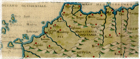 Mapa de la Mauritania Tingitana