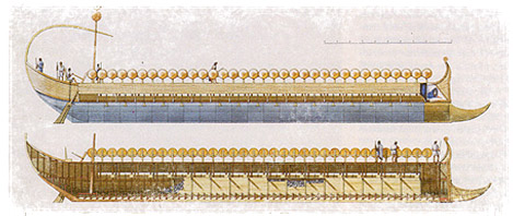 Dibujos de una nave fenicia