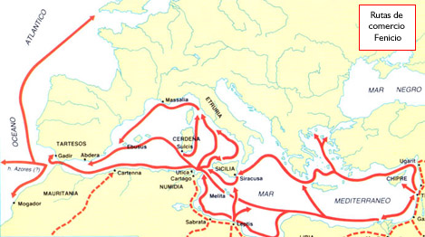Rutas del comercio fenicio
