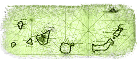 Mapa antiguo de Canarias