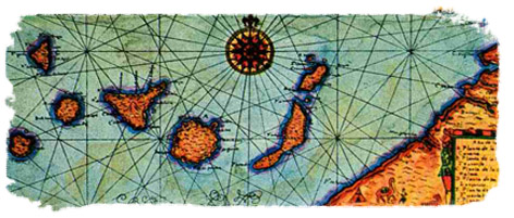 Mapa antiguo de Canarias